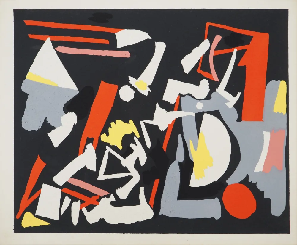 Lithografie Aaron - Ensemble abstrait