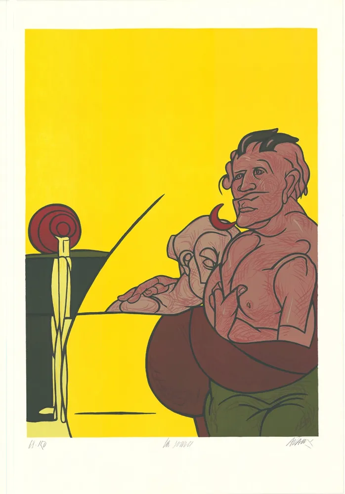 Lithografie Adami - La source