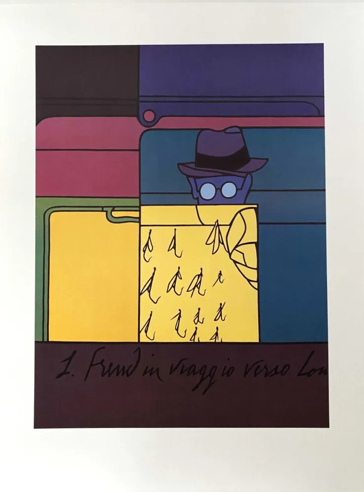 Poster Adami - Sigmund Freud In Viaggio Verso Londra