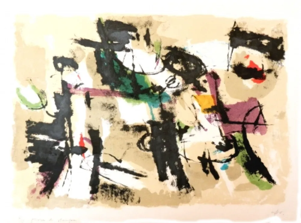 Lithografie Afro - Composizione