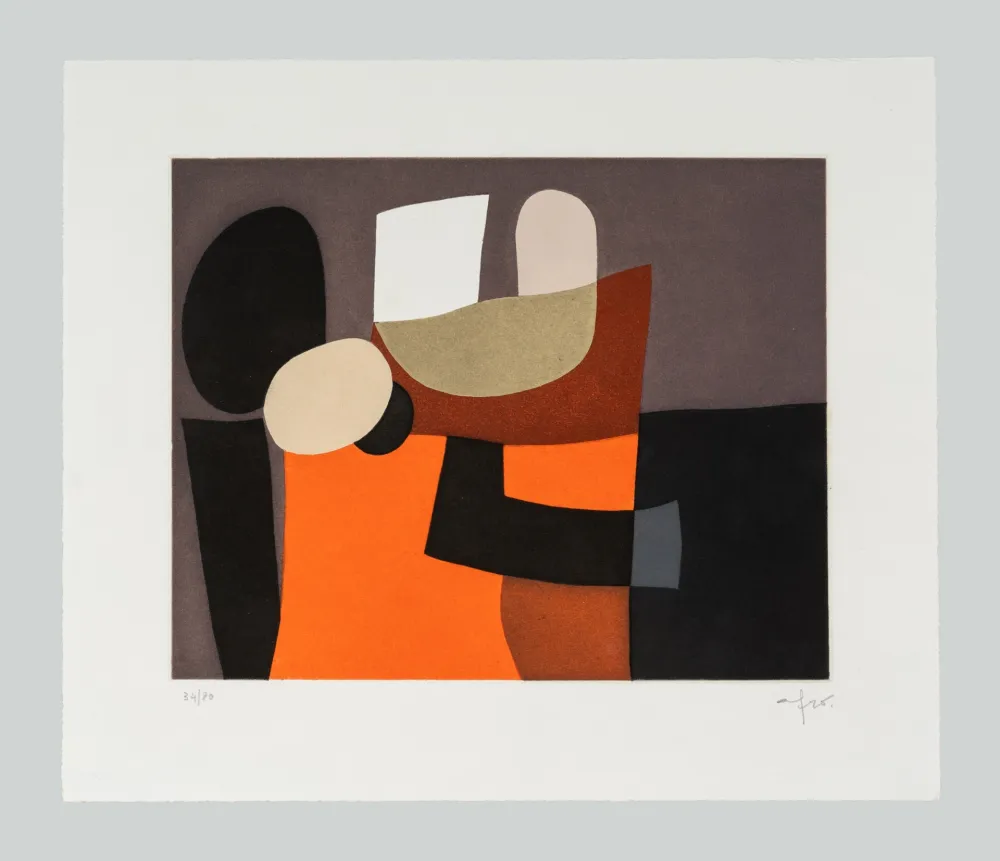 Ets En Aquatint Afro - Spleen