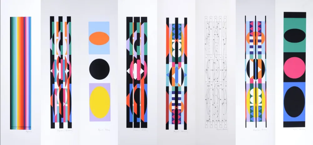 Zeefdruk Agam - +-X9 Suite, 1977 - Hand-signed