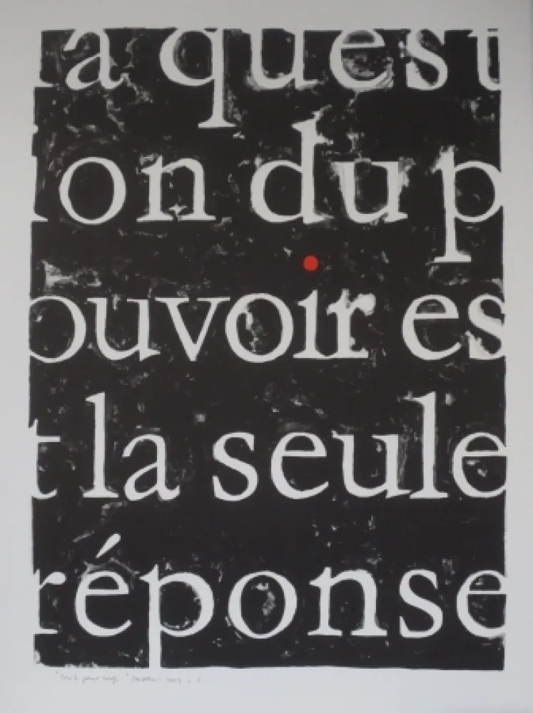 Lithografie Alberola - Pour le point rouge