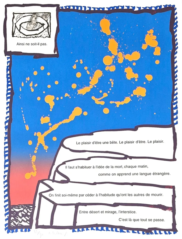 Lithografie Alechinsky - AINSI NE SOIT-IL PAS