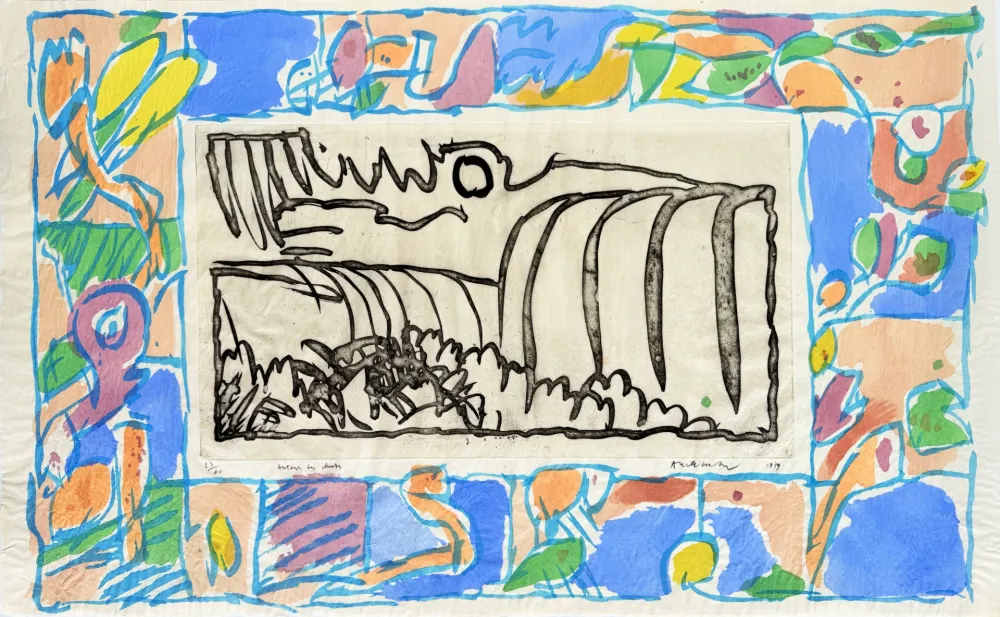 Ets En Aquatint Alechinsky - Autour de chute