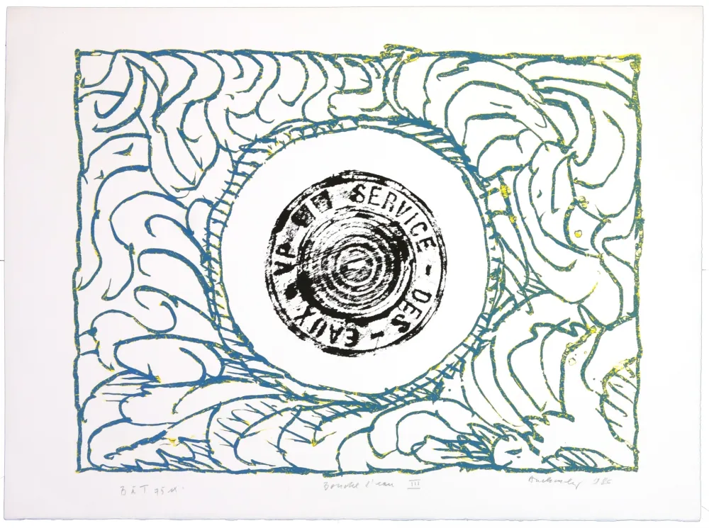 Lithografie Alechinsky - Bouche d'eau III