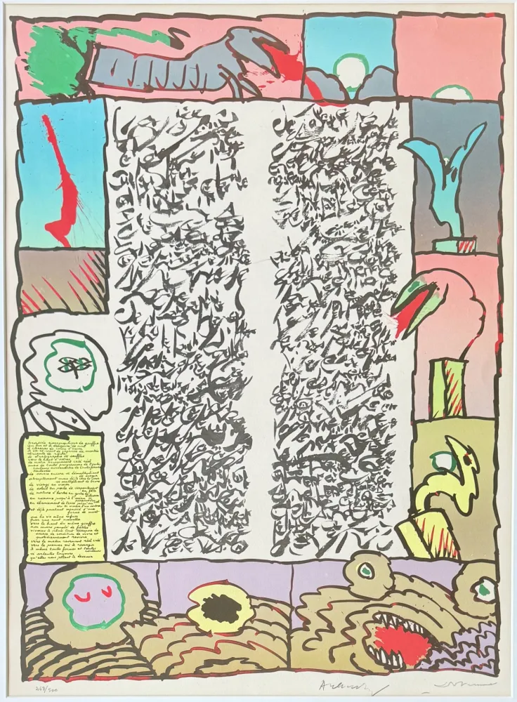 Lithografie Alechinsky - Brassée sismographique