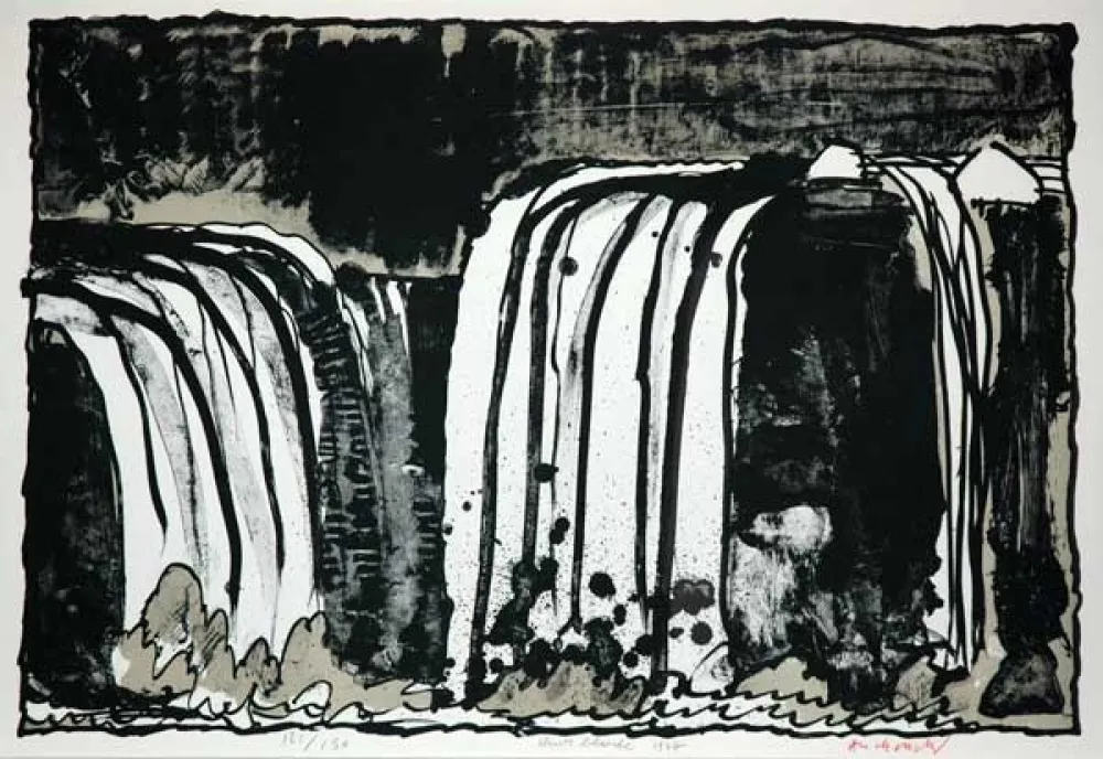 Lithografie Alechinsky - Chute blanche