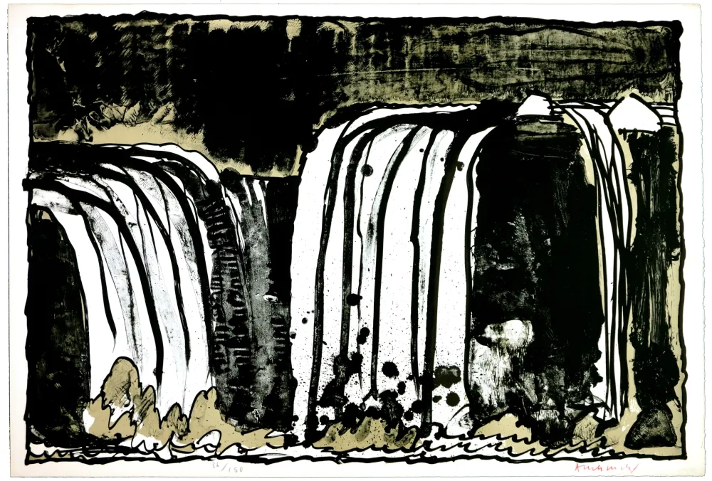 Lithografie Alechinsky - Chute blanche