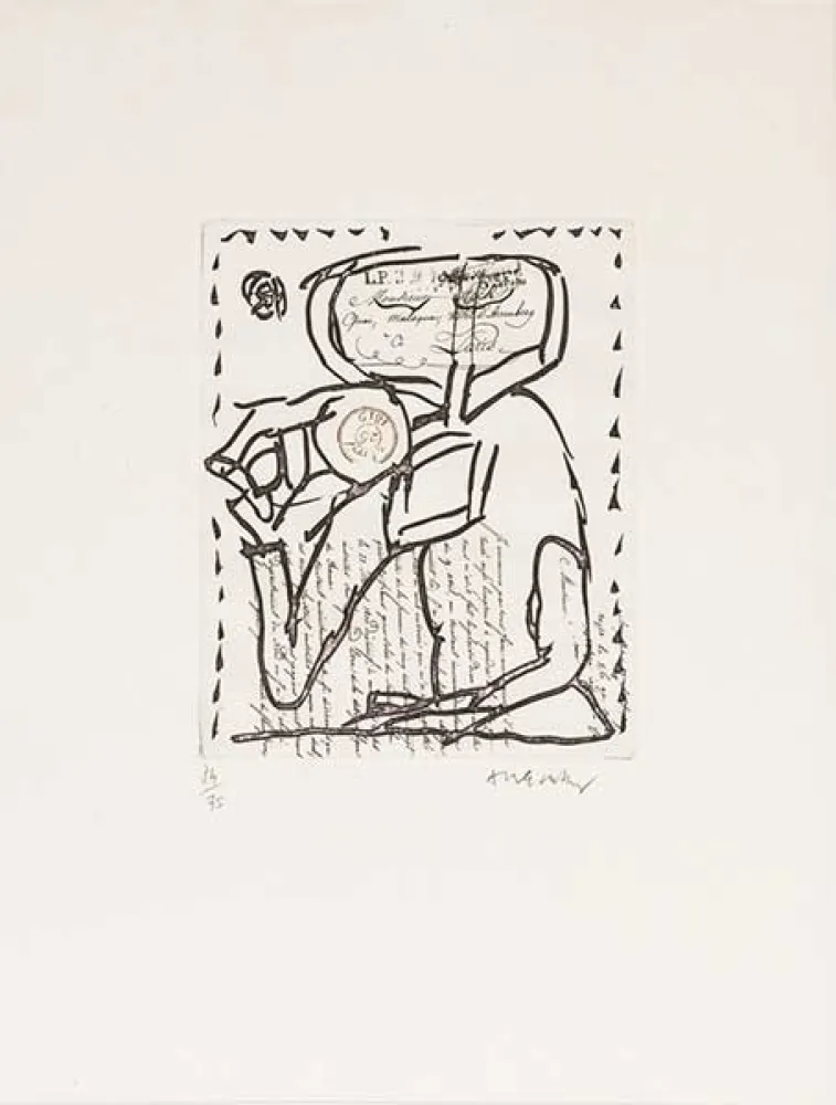 Gravure Alechinsky - Composition