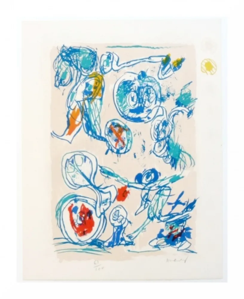 Lithografie Alechinsky - Crayon sur coquille - Ordre dispersé