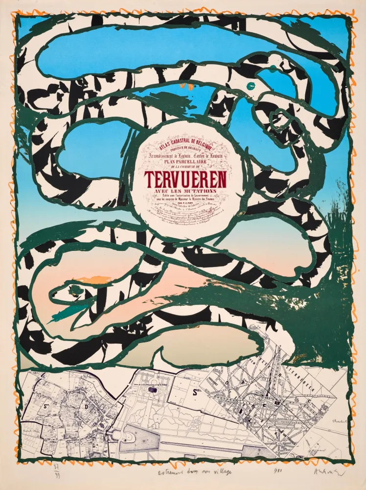 Lithografie Alechinsky - Dotremont dans son village