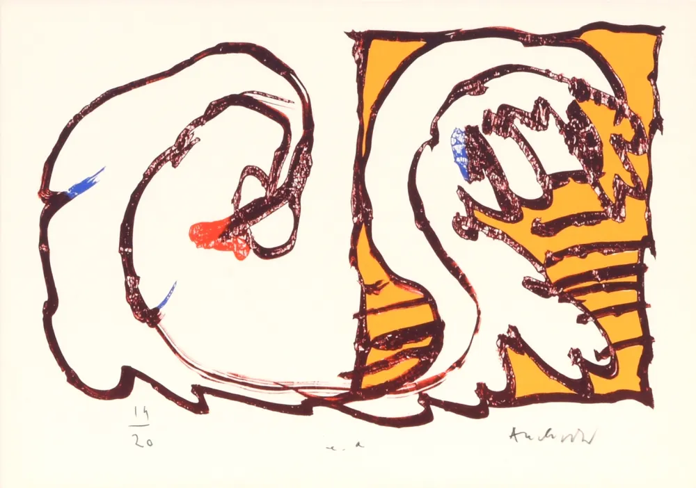 Lithografie Alechinsky - Eclairage au gaz