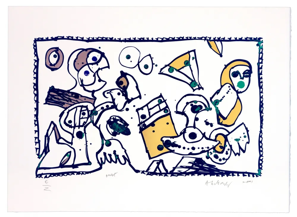 Lithografie Alechinsky - En route (Ouest)