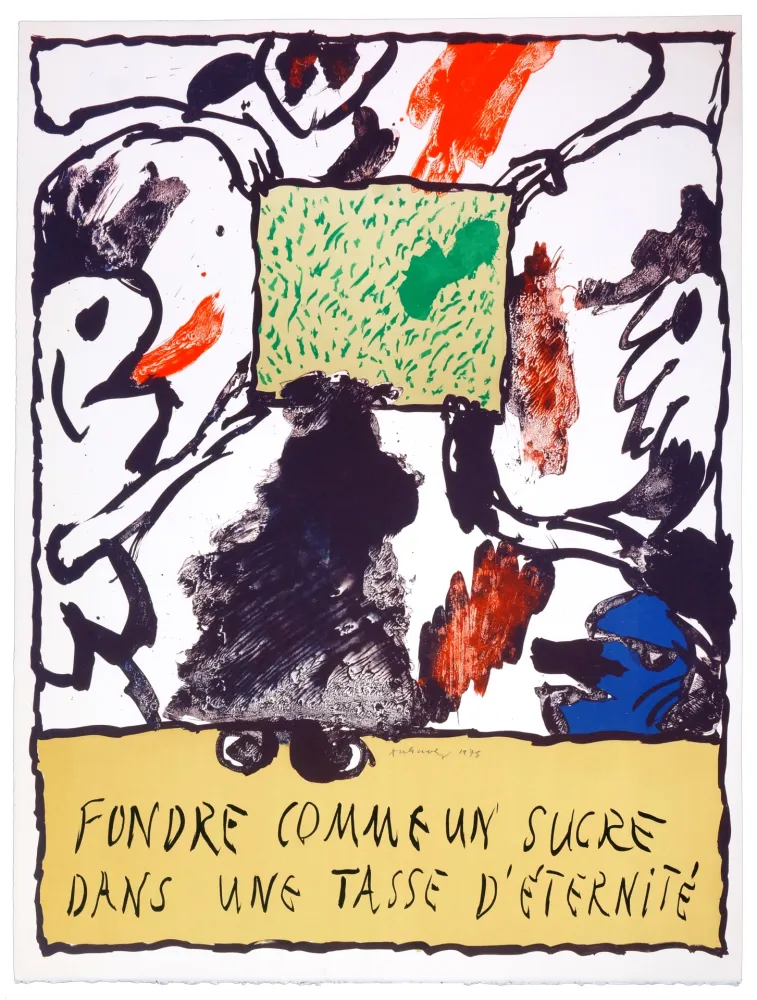 Lithografie Alechinsky - Fondre comme un sucre dans une tasse d'éternité 