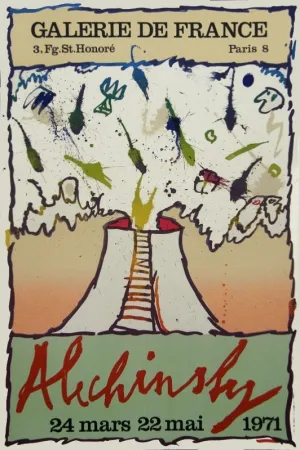 Lithografie Alechinsky - Galerie de France exhibition poster