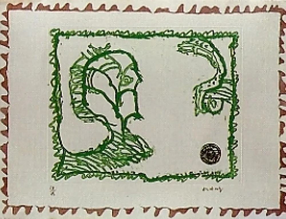 Lithografie Alechinsky - Gueule de proue