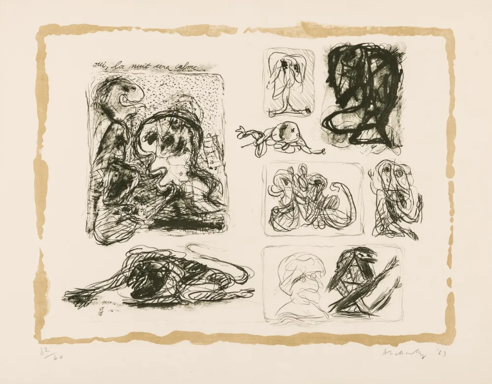 Lithografie Alechinsky - La nuit sera calme