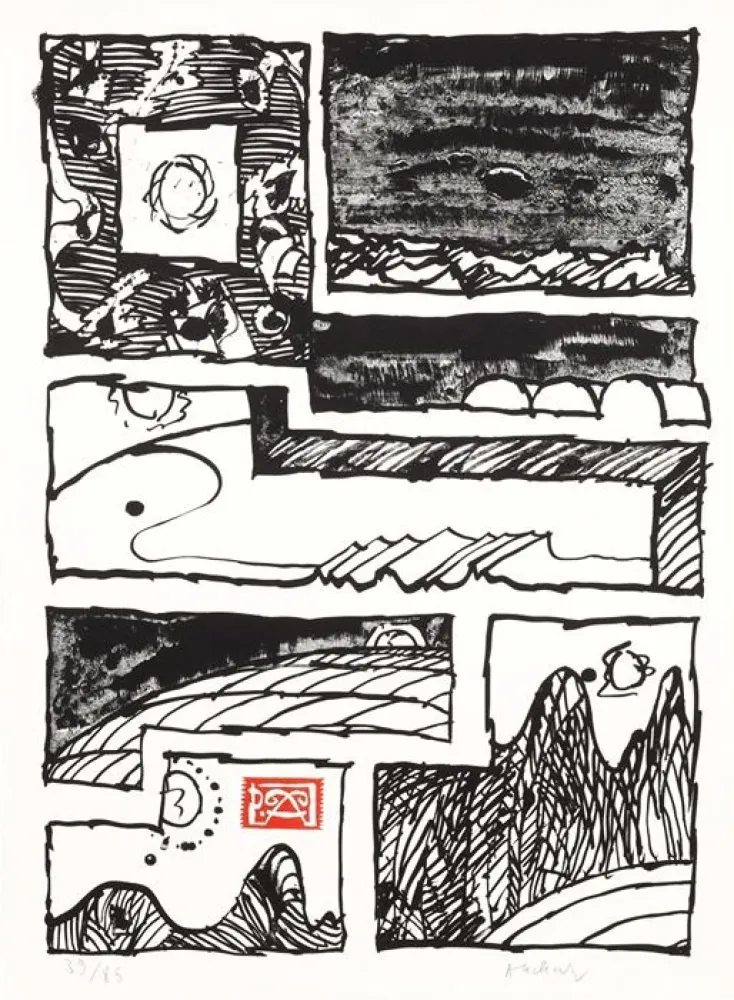 Lithografie Alechinsky - Le cachet faisant foi