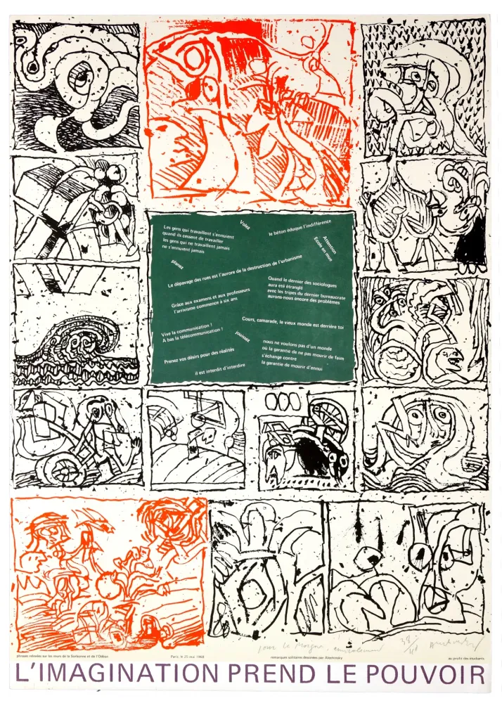 Lithografie Alechinsky - L'imagination prend le pouvoir