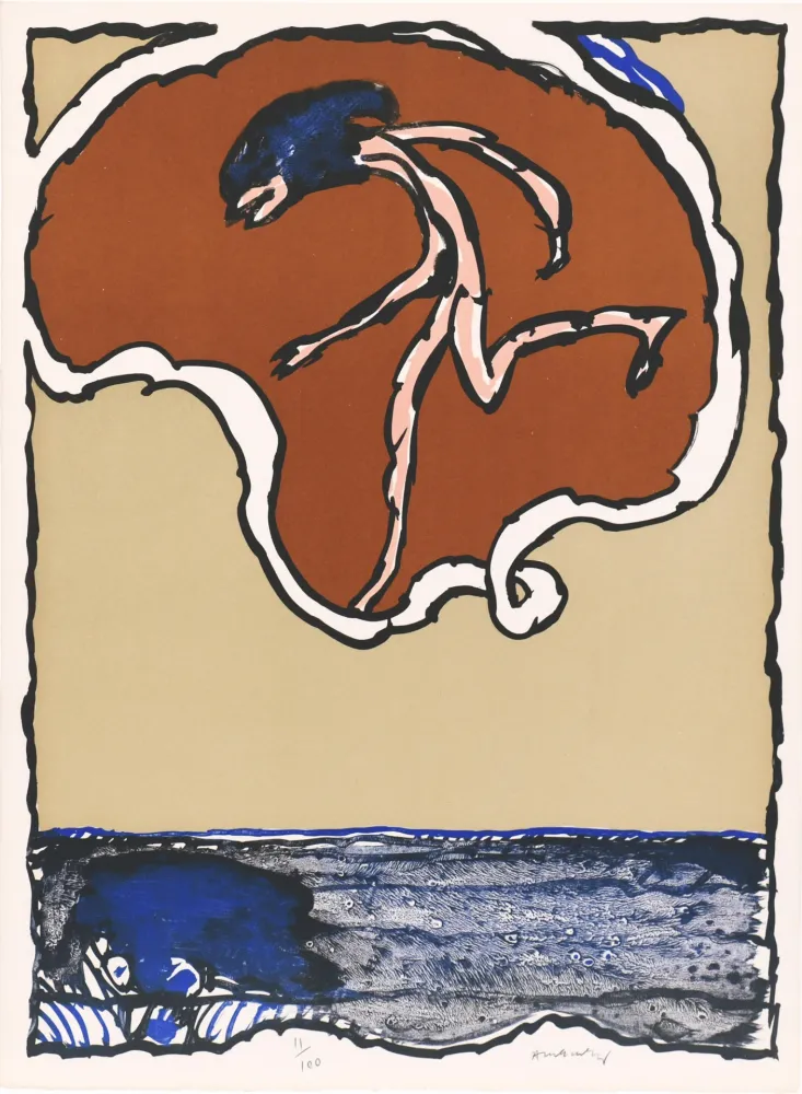 Lithografie Alechinsky - Objets volants II