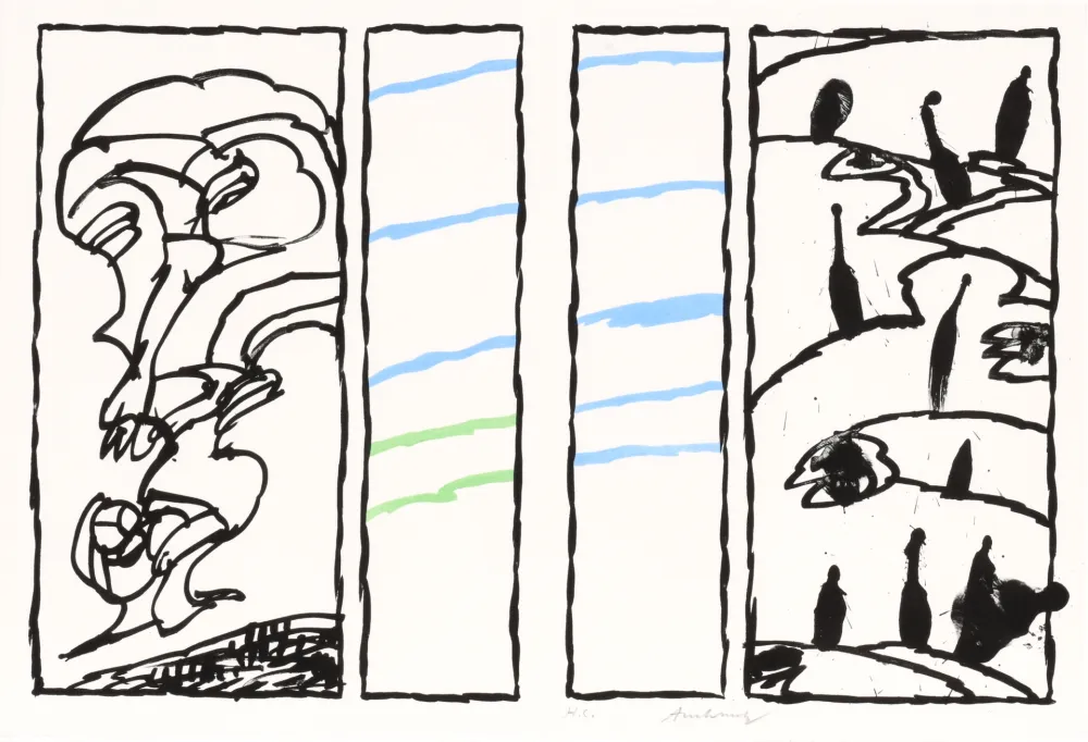 Lithografie Alechinsky - Pages de Vacillations 01