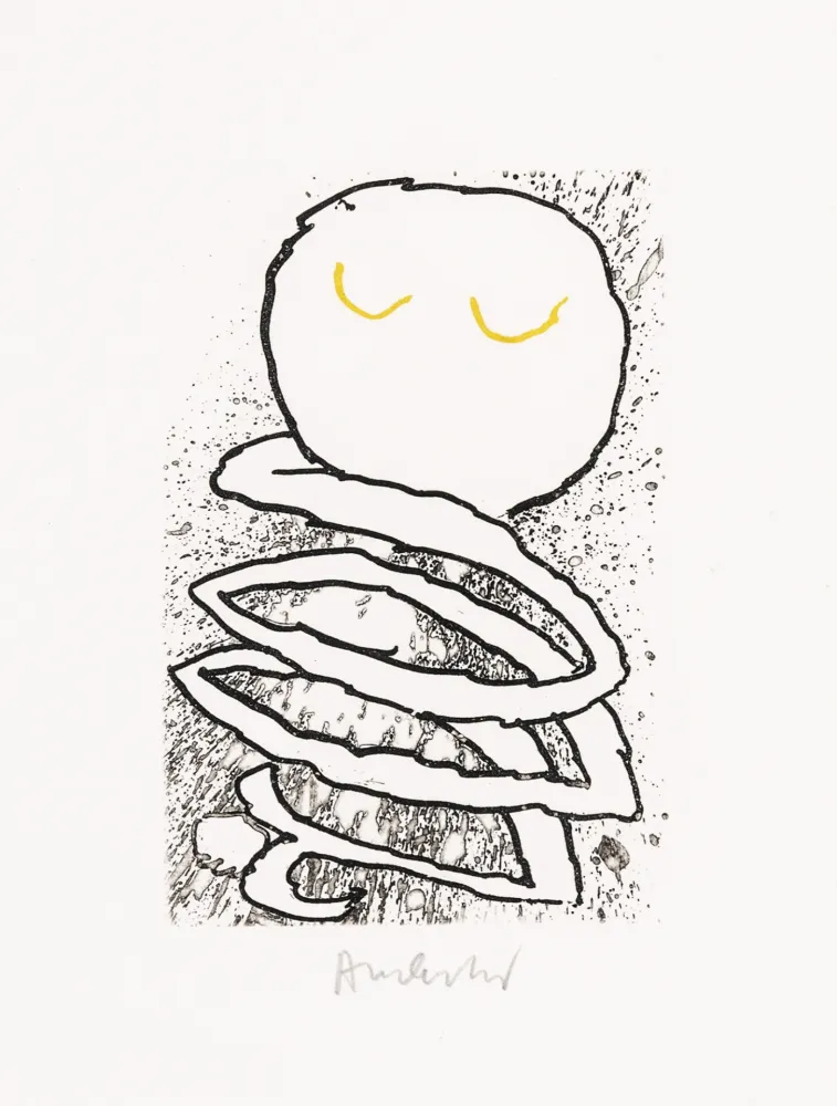 Ets En Aquatint Alechinsky - Pointes Planche V bis