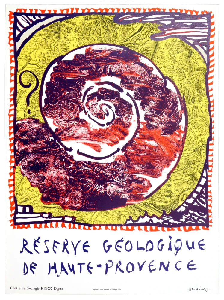 Lithografie Alechinsky - Réserve géologique de la Haute-Provence