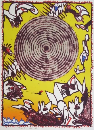 Lithografie Alechinsky - Seoul 1988