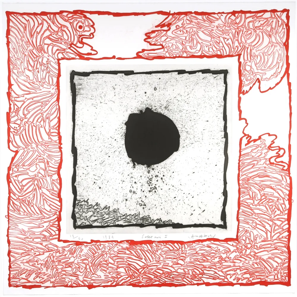 Ets En Aquatint Alechinsky - Soleil noir III