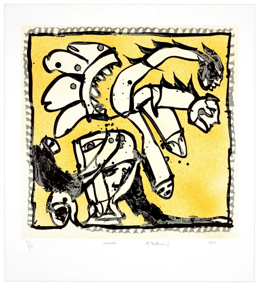 Lithografie Alechinsky - Une bonne semaine/Mardi