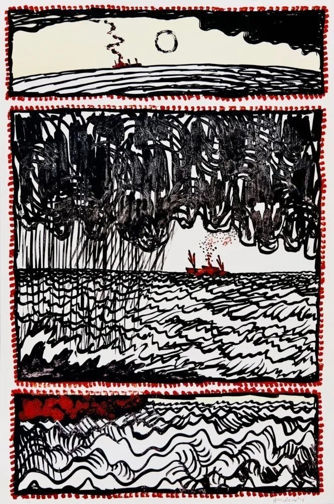 Lithografie Alechinsky - Volturno III