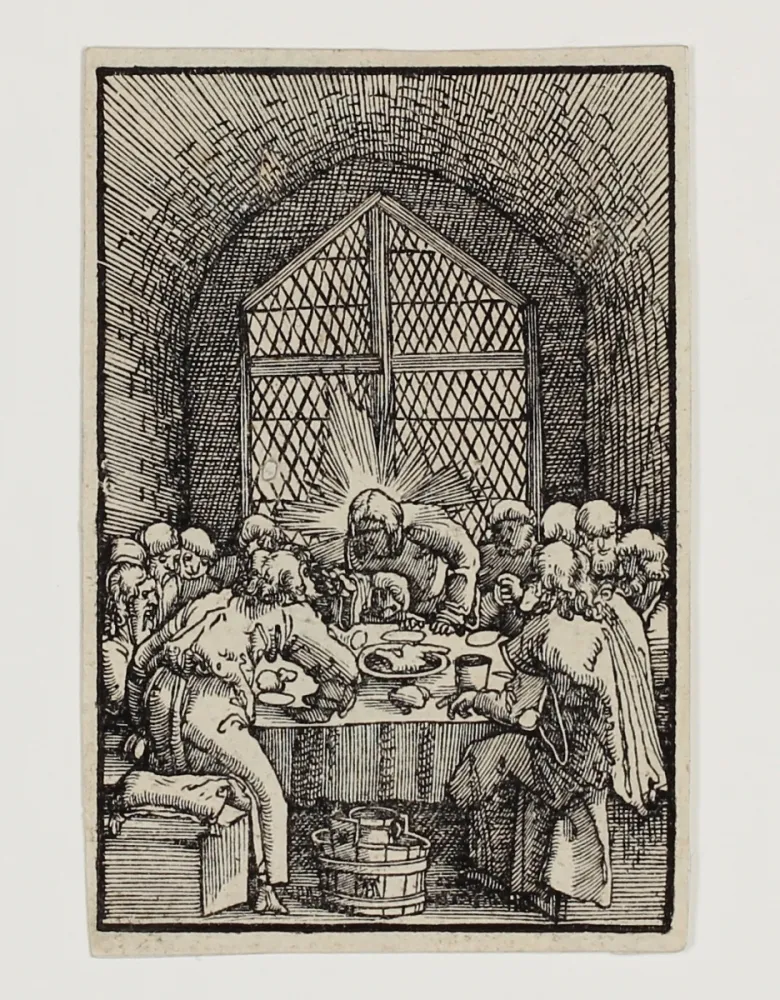 Houtsnede Altdorfer - Das letzte Abendmahl (The last Supper)