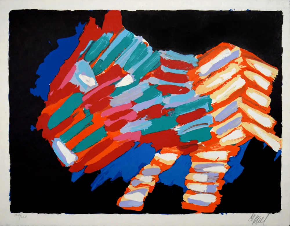 Lithografie Appel - Cat In The Night, 1978 - Hand-signed!