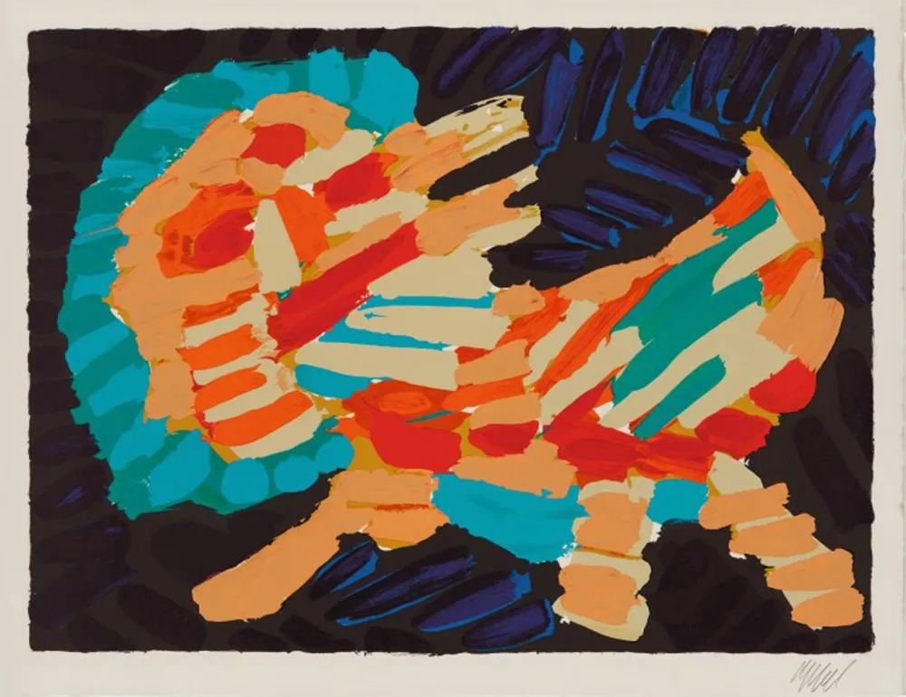 Lithografie Appel - Smiling Cat