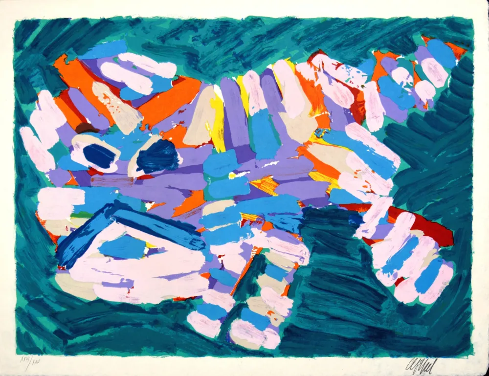 Lithografie Appel - Stalking Cat, 1978 - Hand-signed!