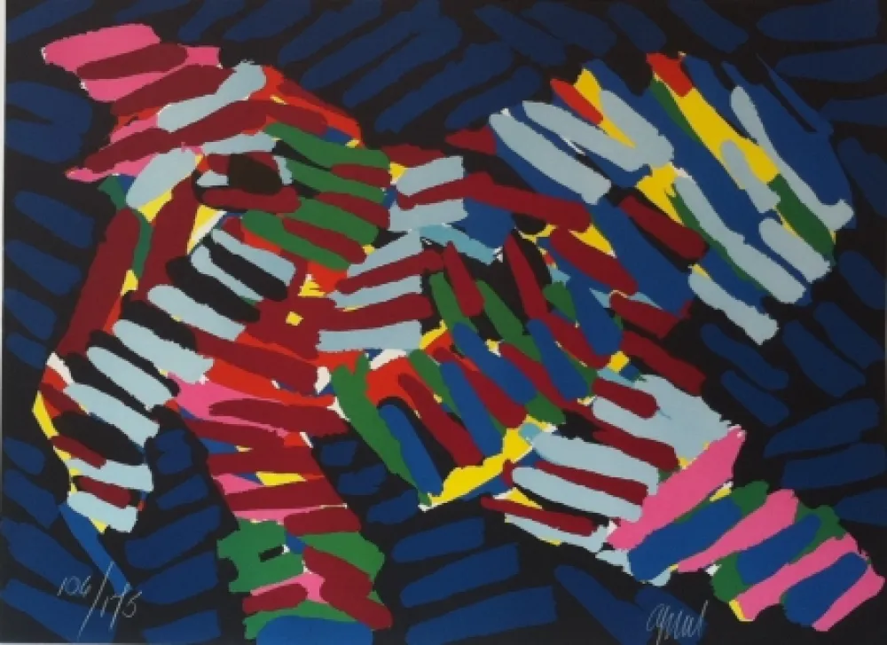 Lithografie Appel - Tibetan bird