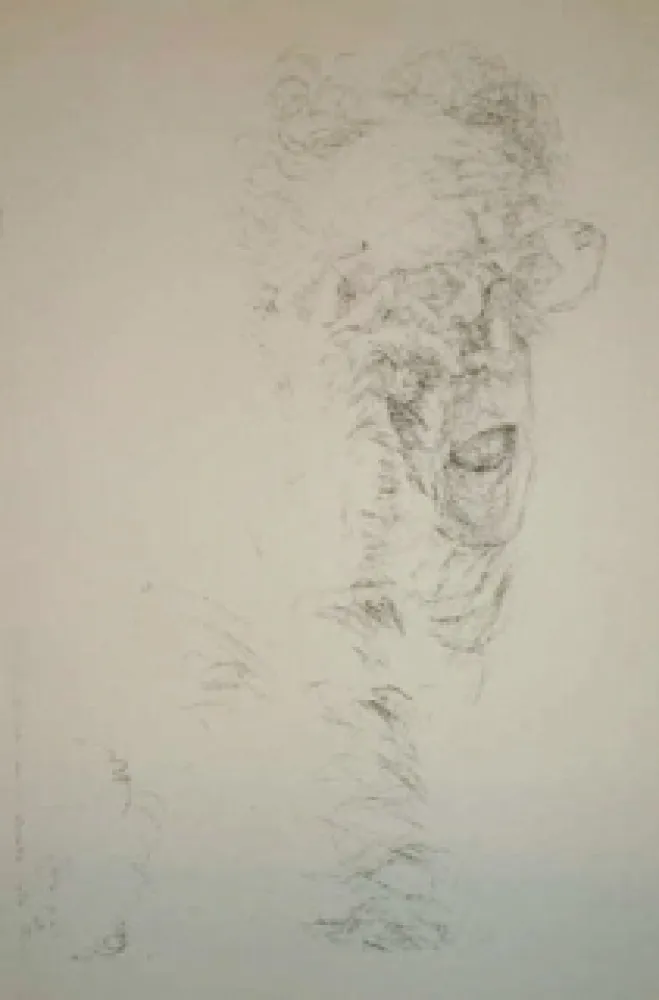 Lithografie Arhika - Autoportrait