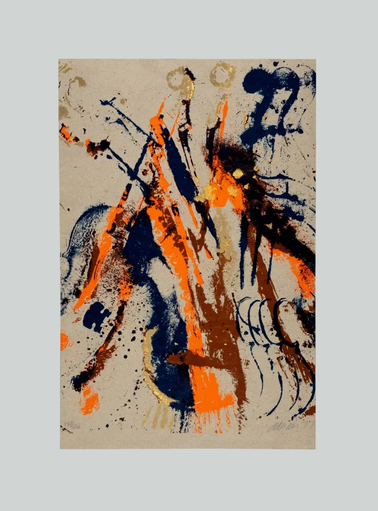 Zeefdruk Arman - Grey mood