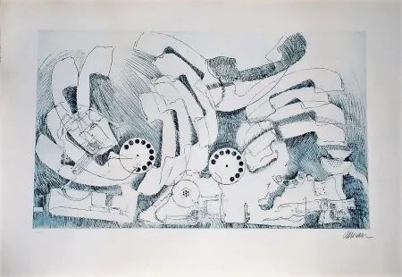 Lithografie Arman - Les téléphones