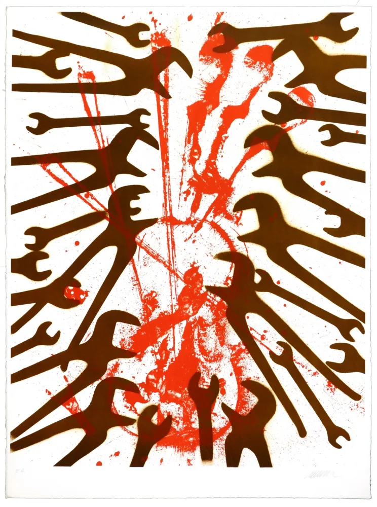 Lithografie Arman - Violon et clefs