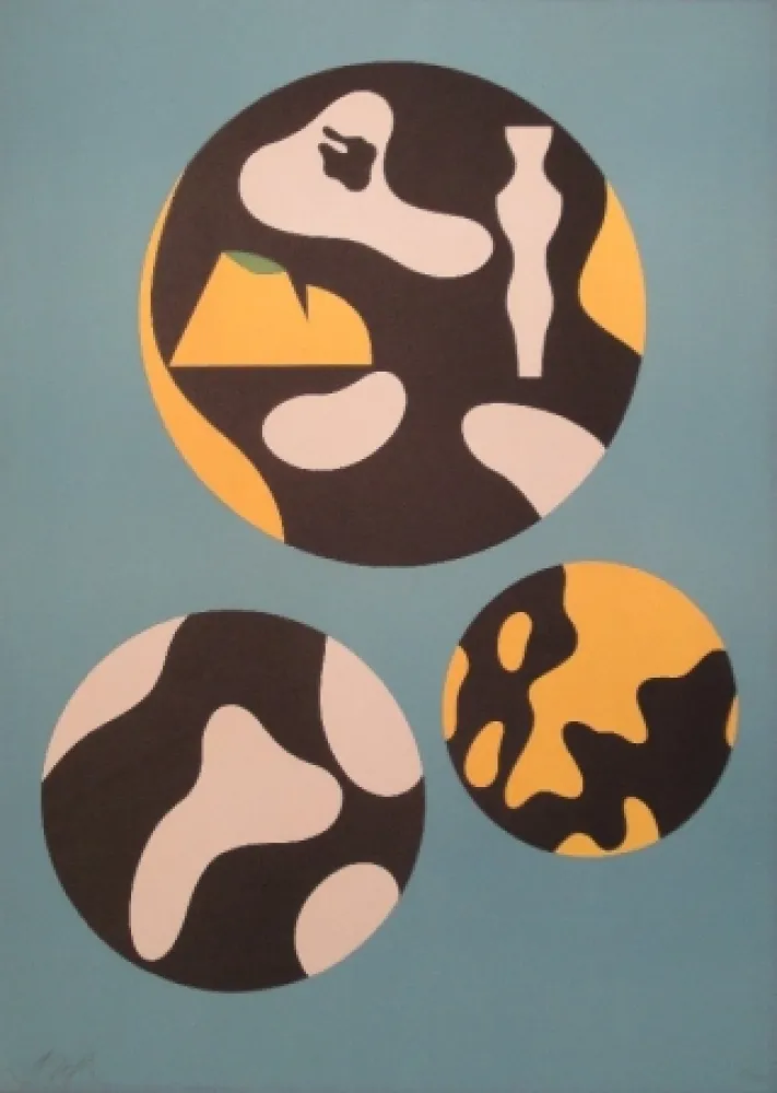 Lithografie Arp - De la famille des étoiles.