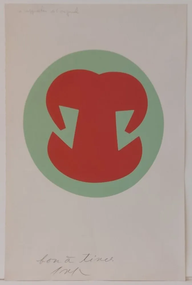 Houtsnede Arp - Sans titre