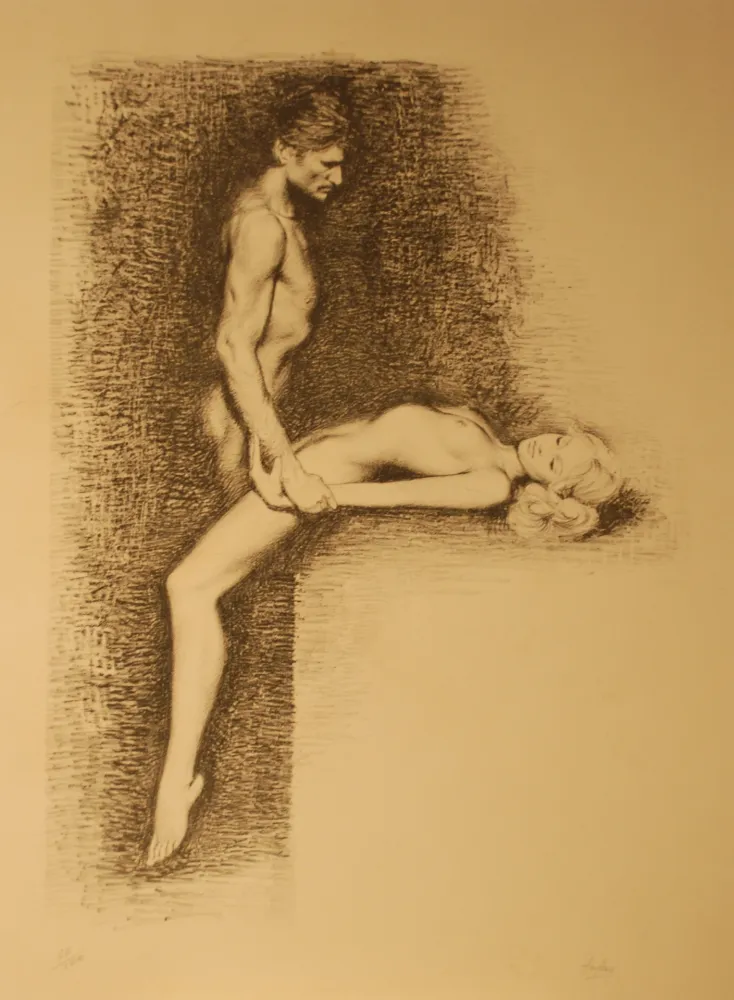 Lithografie Aslan - Couple, ca.