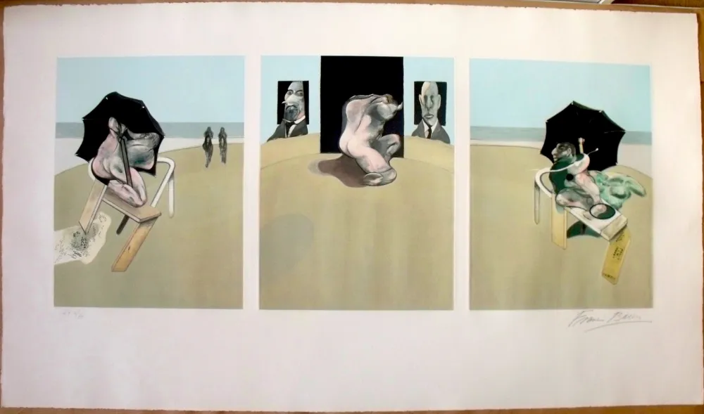 Ets En Aquatint Bacon - Metropolitan Triptych