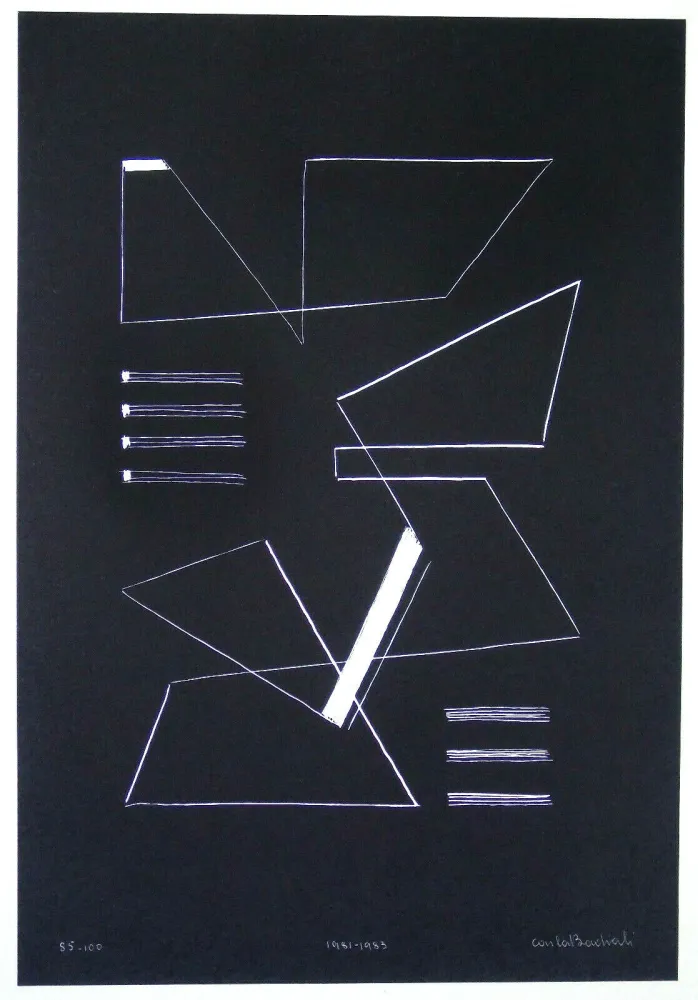 Zeefdruk Badiali - Composizione (tavola 10)