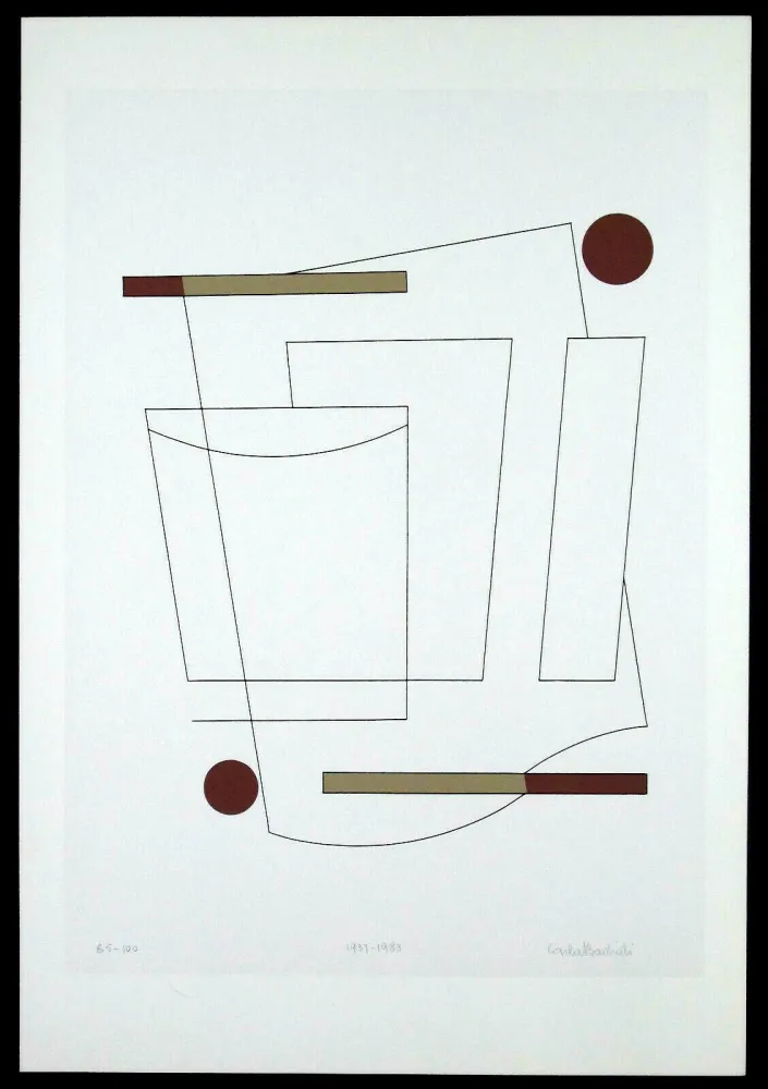 Zeefdruk Badiali - Composizione (tavola 3)