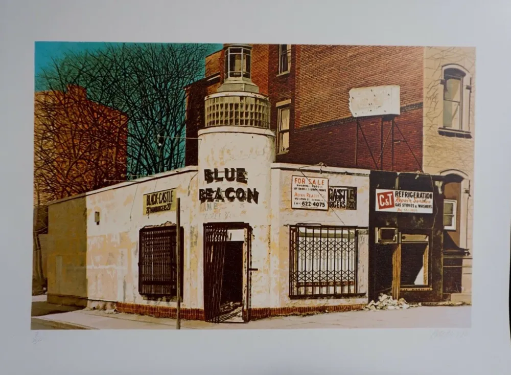 Zeefdruk Baeder - Blue Beacon