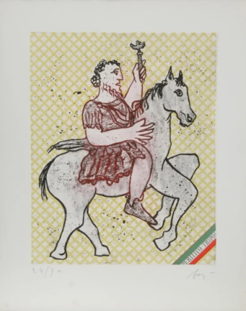 Aquatint Baj - Caius Julius Caesar Octivanius Augustus