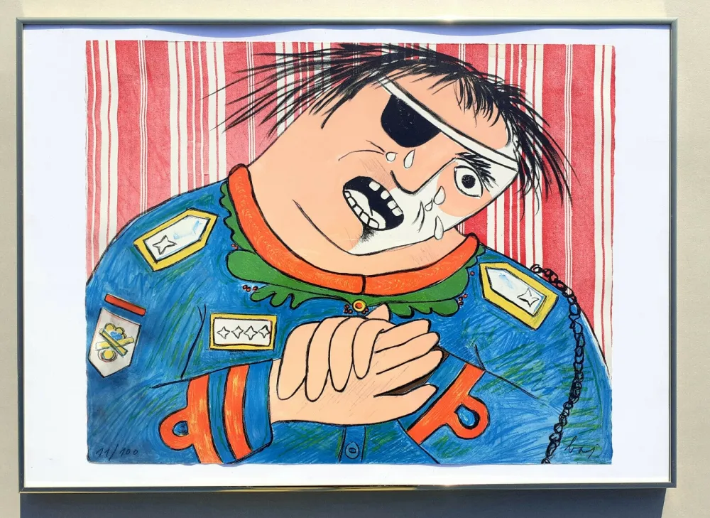 Lithografie Baj - Dayan